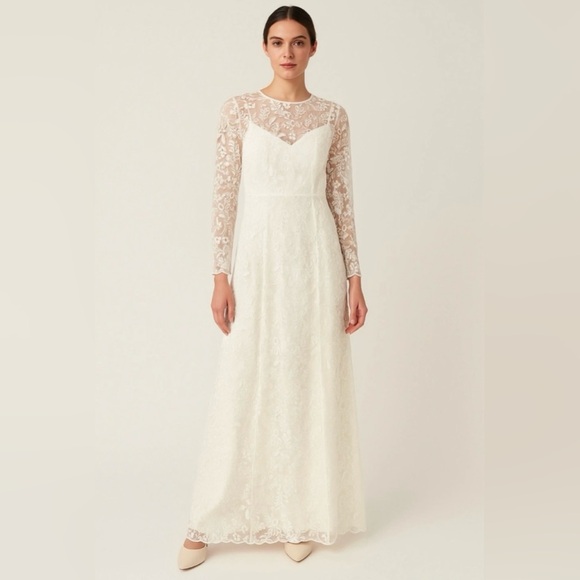 Ivy & Oak Bridal Dresses & Skirts - Ivy & Oak Bridal Long Sleeve Embroidered Two-Piece Layered Wedding Dress